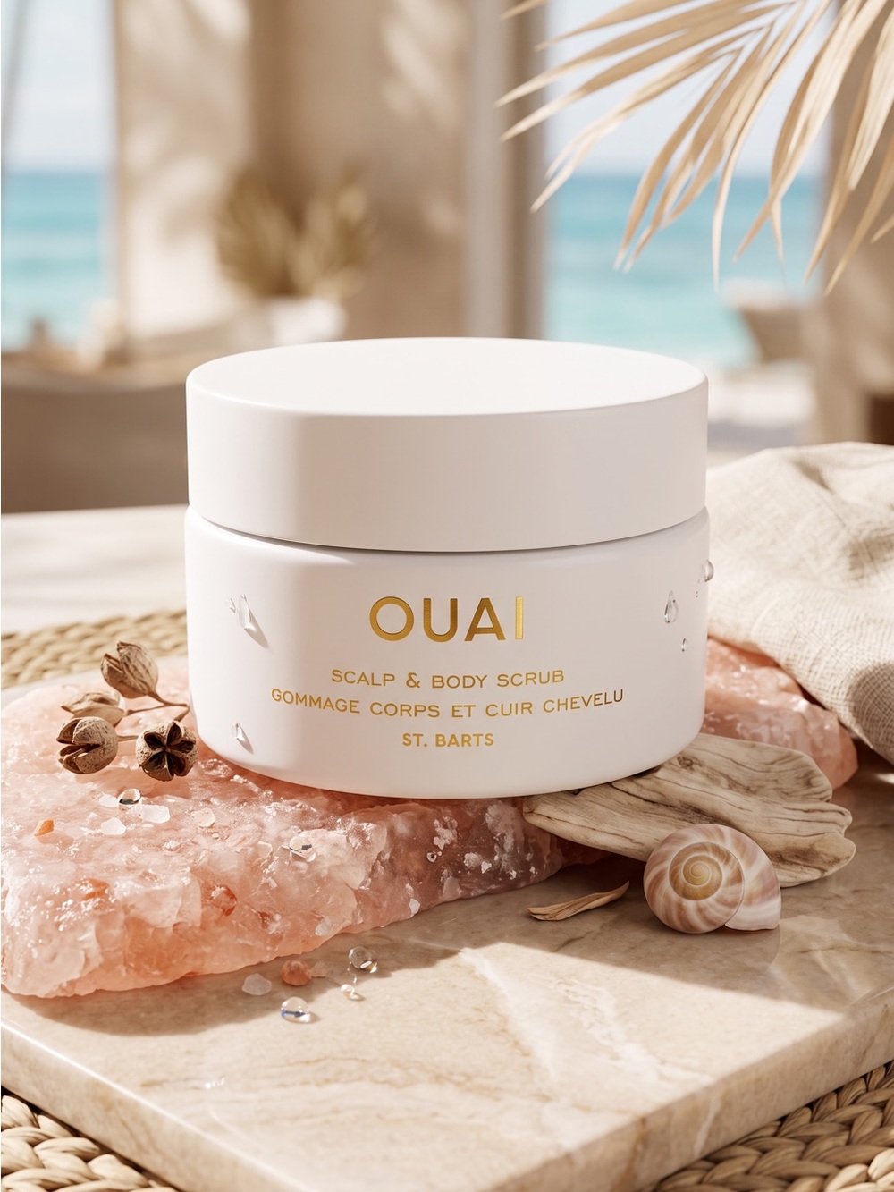 OUAI Scalp & Body Scrub St. Barts 1 oz Travel Size New